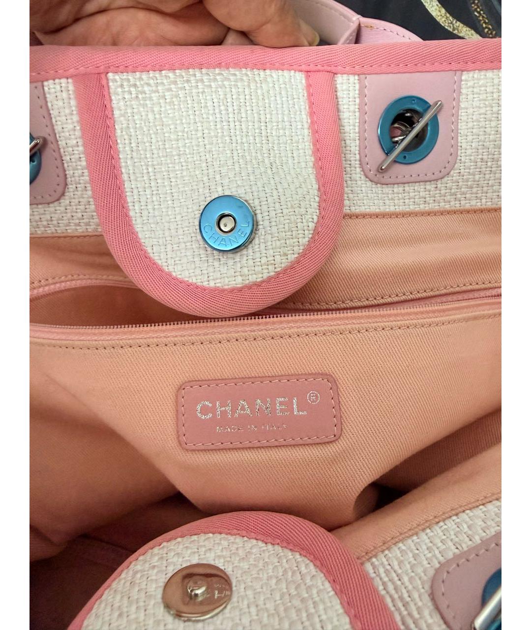 CHANEL Белая твидовая сумка тоут, фото 8