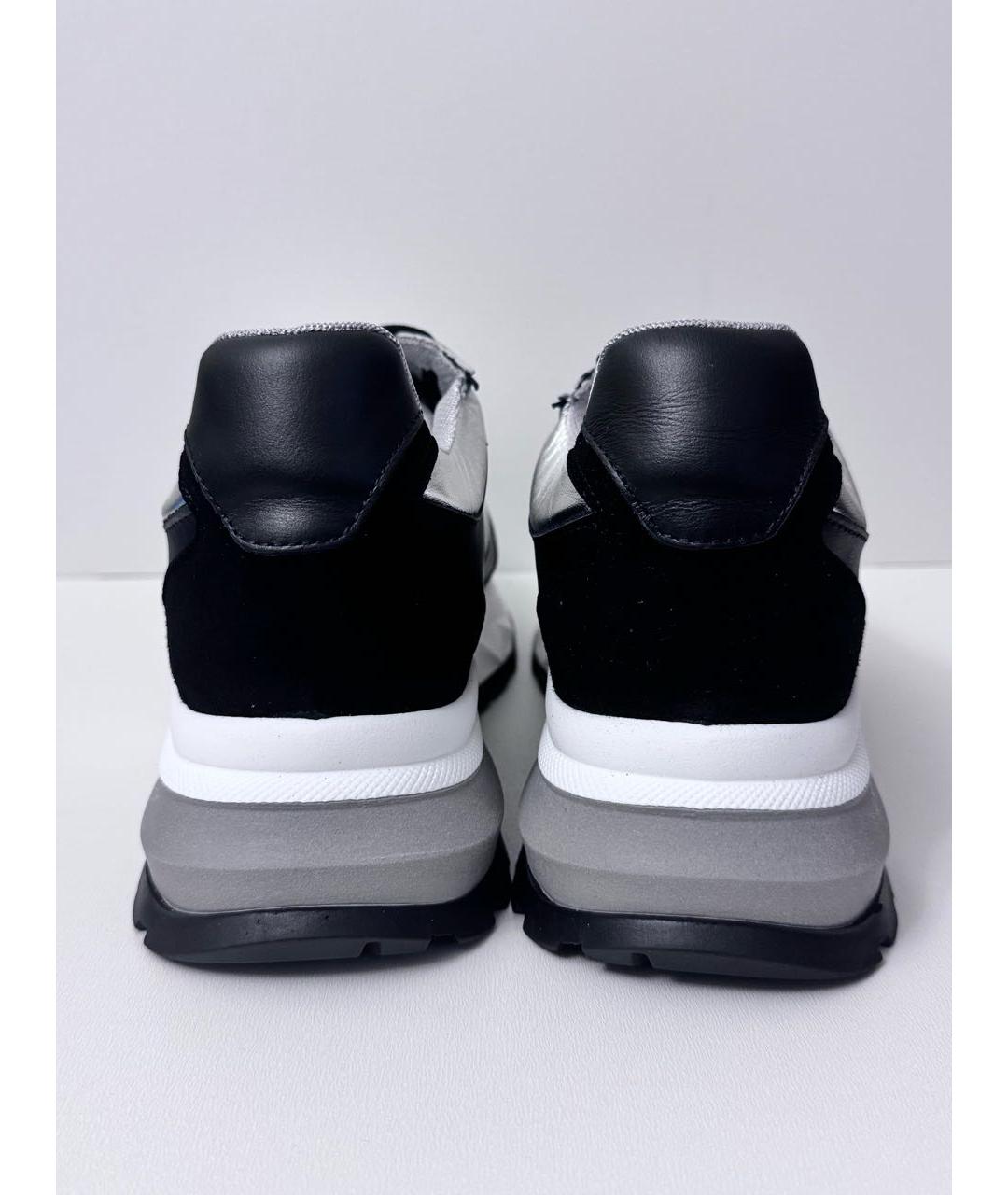 ROBERTO CAVALLI Серебряные кроссовки, фото 4