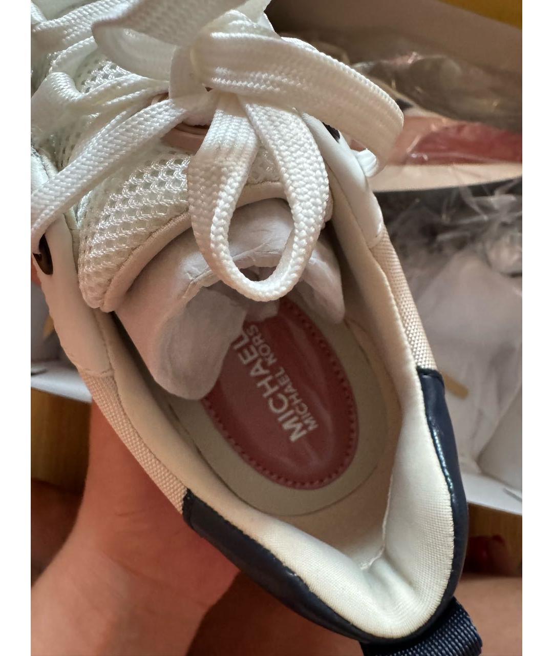 MICHAEL KORS Коралловые кожаные кроссовки, фото 6