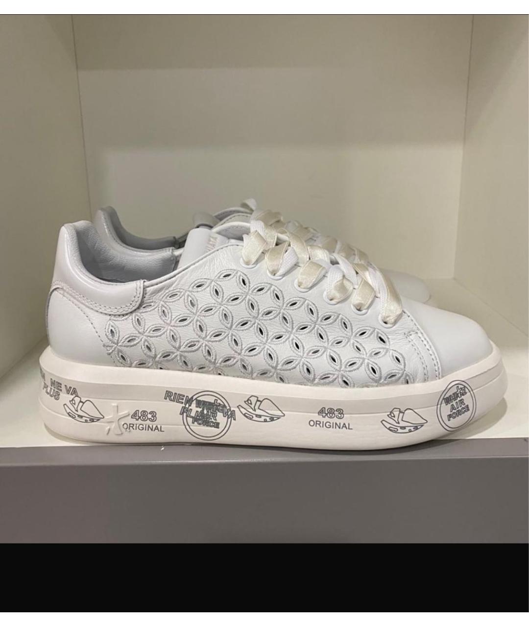PREMIATA Белые кожаные кеды, фото 4