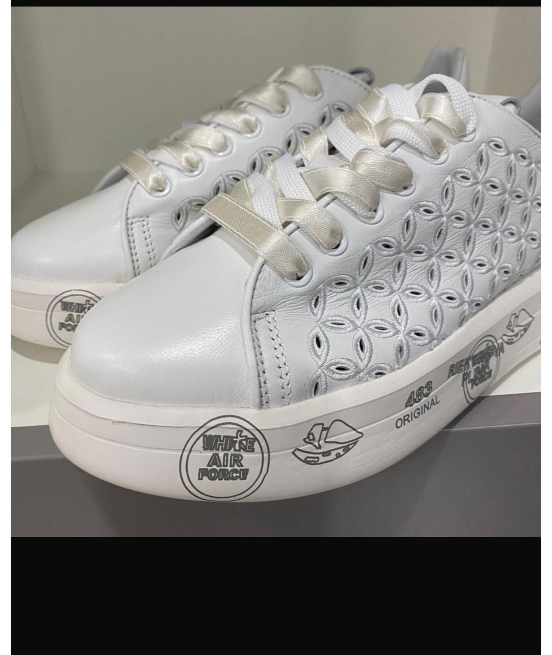 PREMIATA Белые кожаные кеды, фото 3