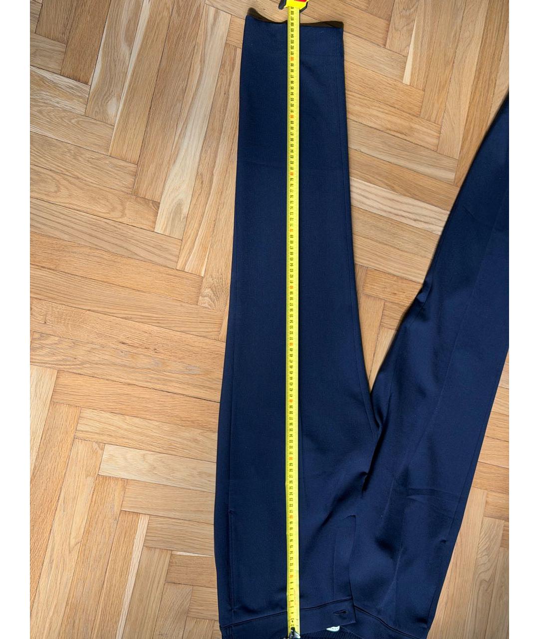 SANDRO Темно-синие полиэстеровые повседневные брюки, фото 7