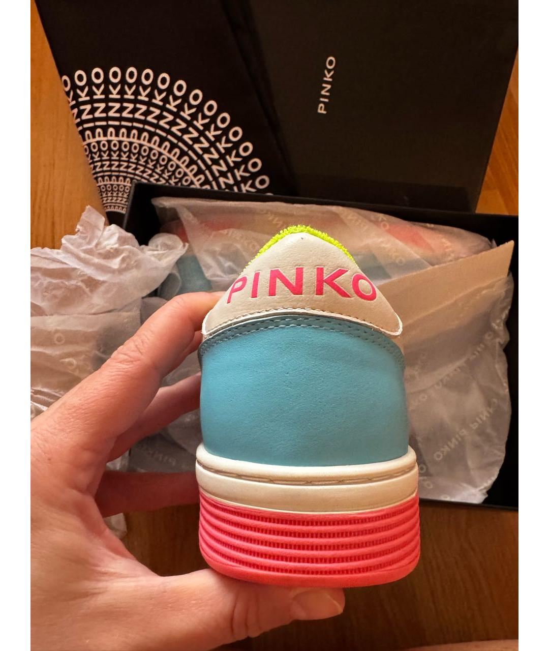 PINKO Мульти кожаные кроссовки, фото 4