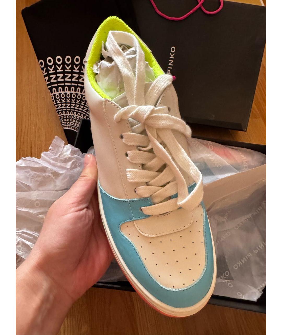 PINKO Мульти кожаные кроссовки, фото 3