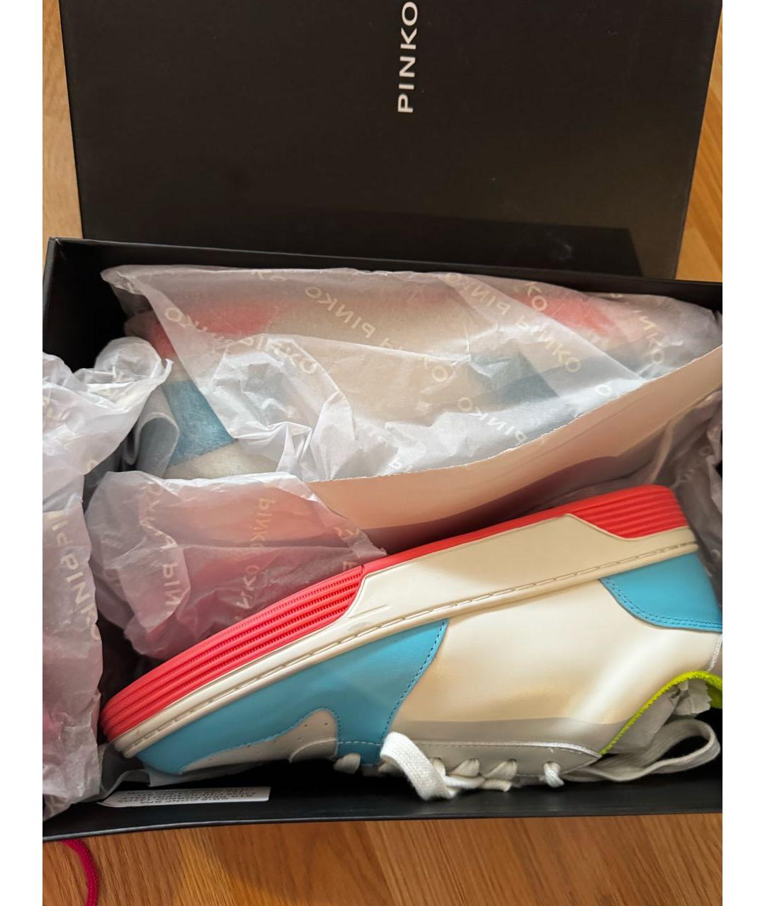 PINKO Мульти кожаные кроссовки, фото 7