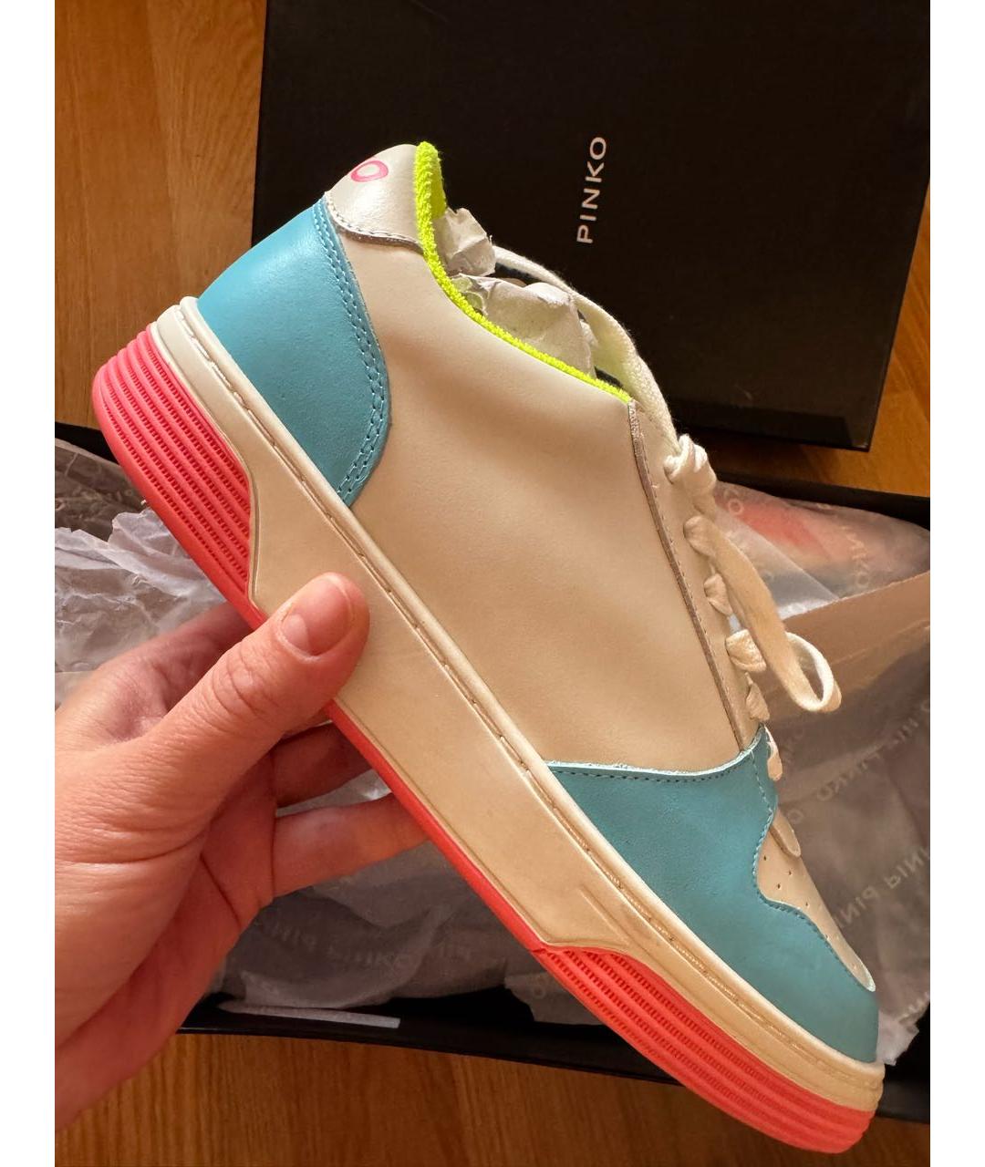 PINKO Мульти кожаные кроссовки, фото 2