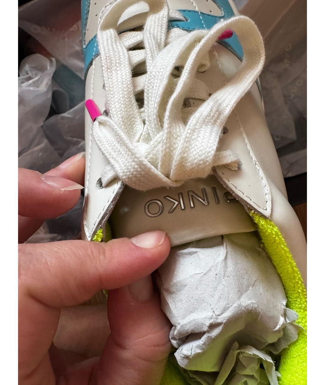 PINKO Мульти кожаные кроссовки, фото 5