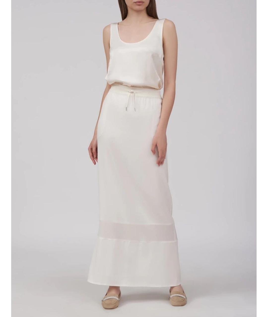 FABIANA FILIPPI Белая шелковая юбка макси, фото 3