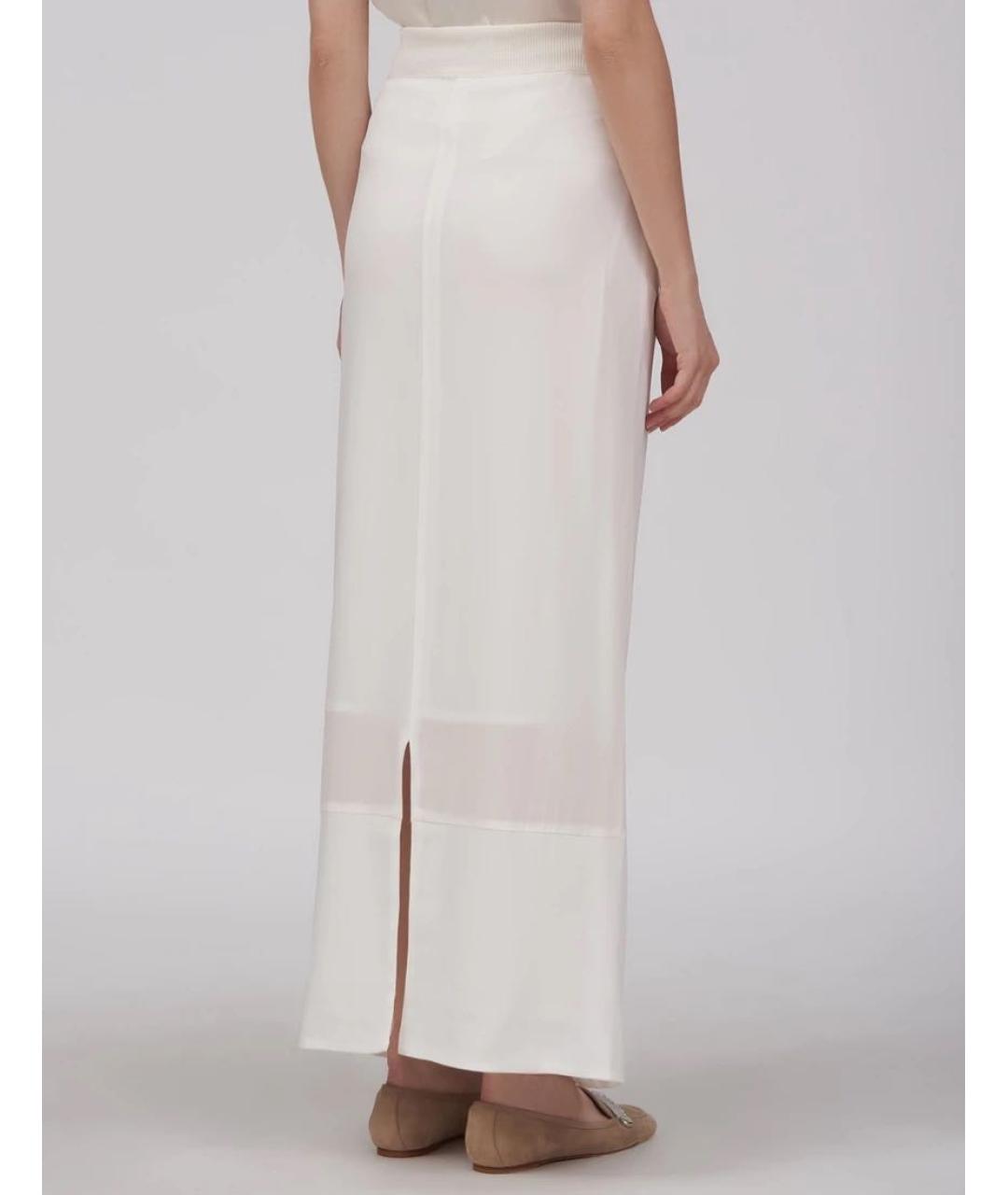 FABIANA FILIPPI Белая шелковая юбка макси, фото 2