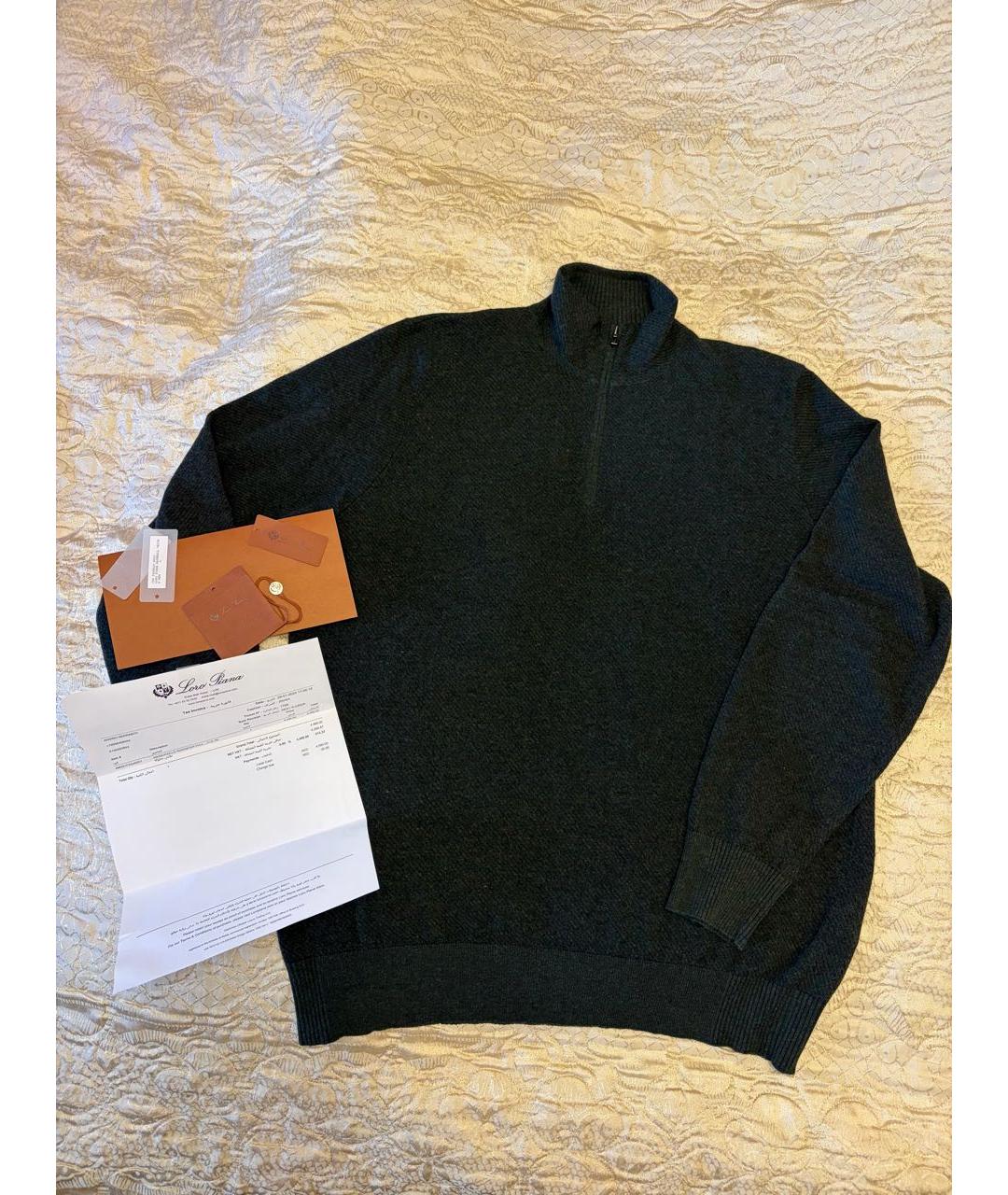 LORO PIANA Зеленый кашемировый джемпер / свитер, фото 2