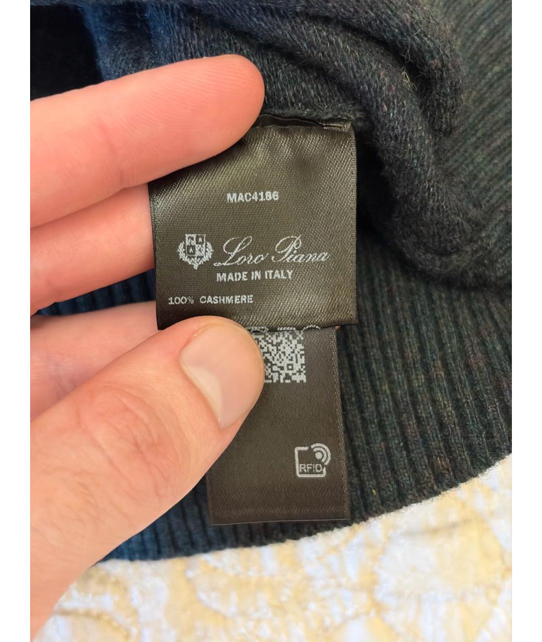 LORO PIANA Зеленый кашемировый джемпер / свитер, фото 6