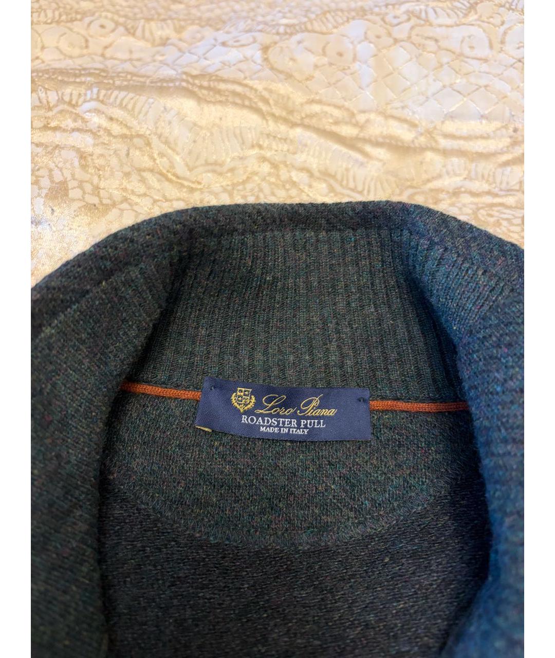 LORO PIANA Зеленый кашемировый джемпер / свитер, фото 4