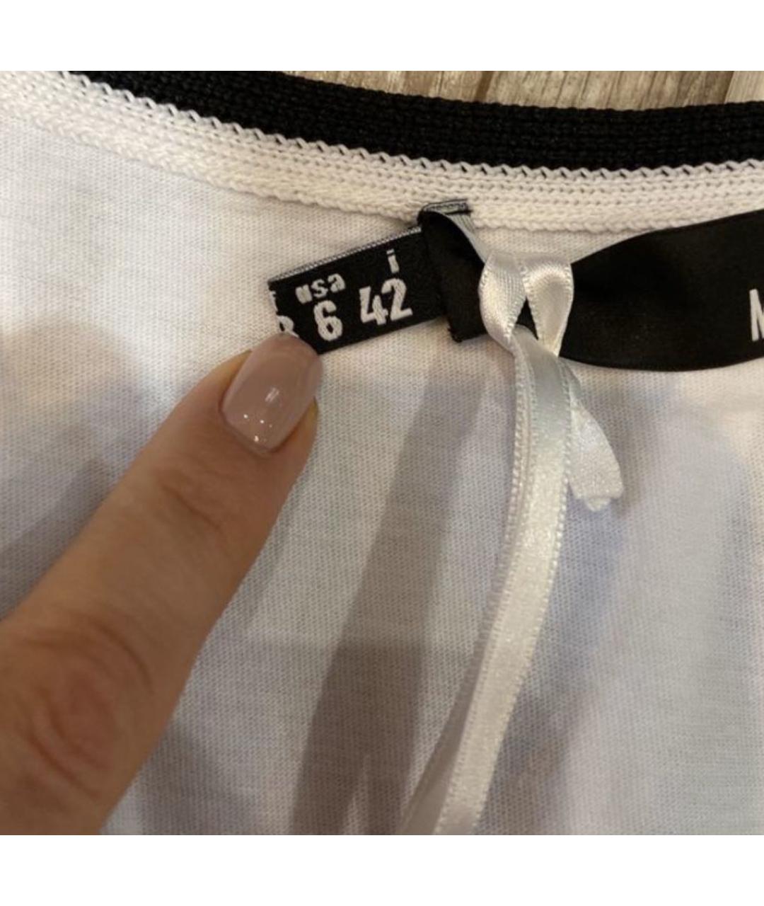 LOVE MOSCHINO Белая хлопковая майка, фото 2