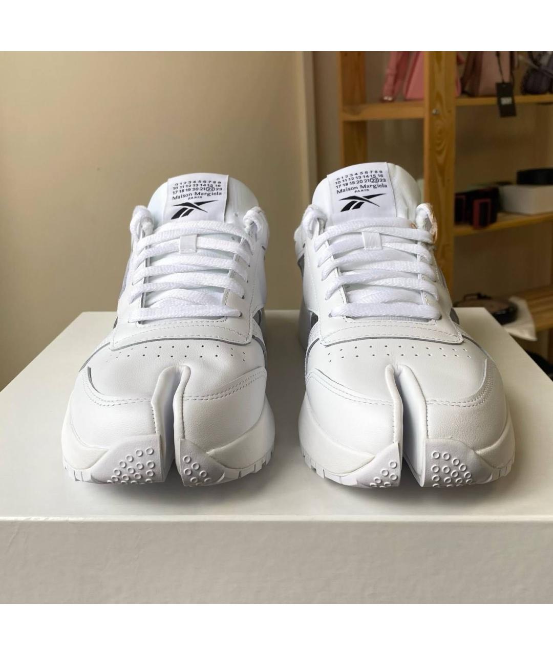 MAISON MARGIELA Белые кожаные кроссовки, фото 2