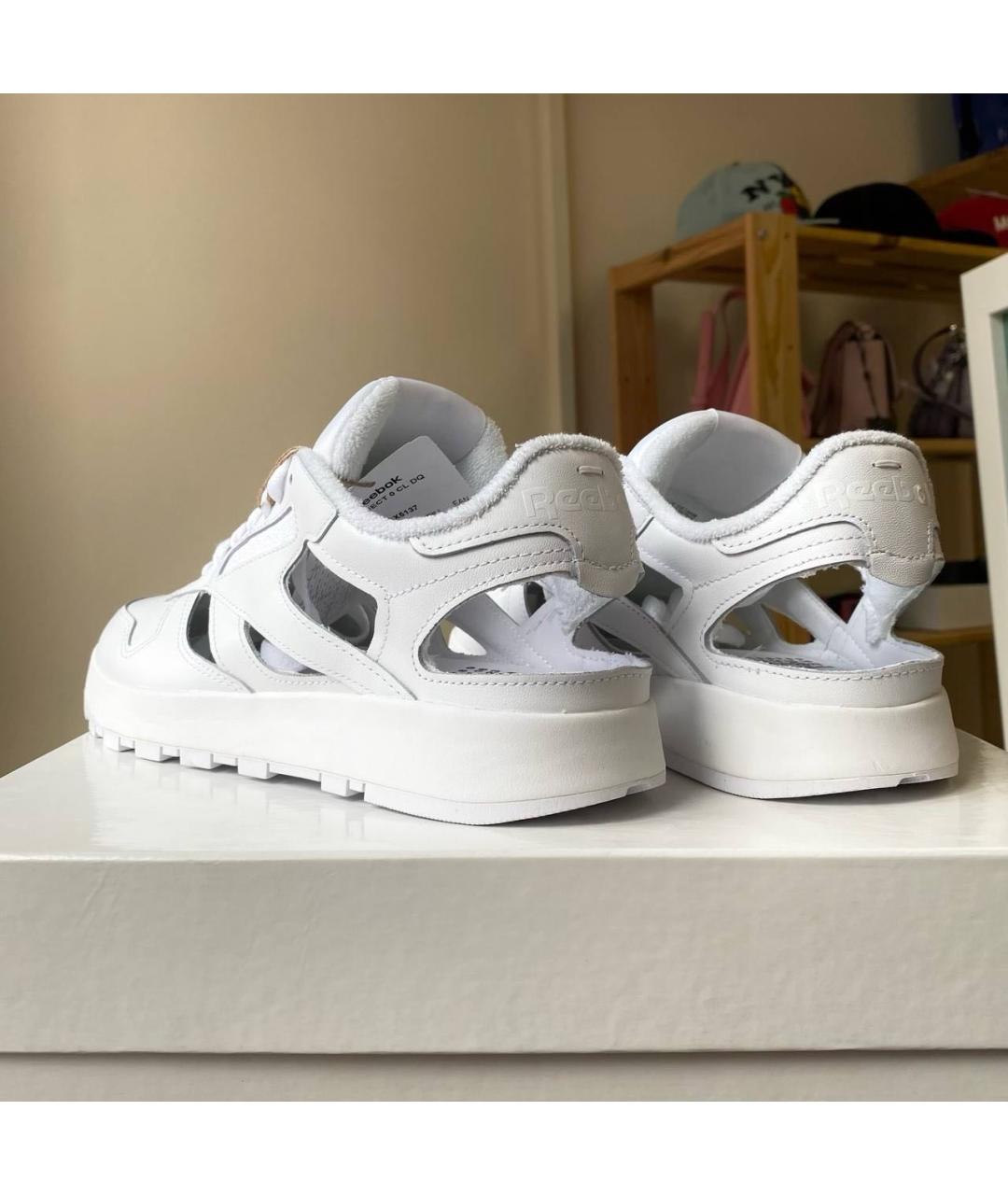 MAISON MARGIELA Белые кожаные кроссовки, фото 3