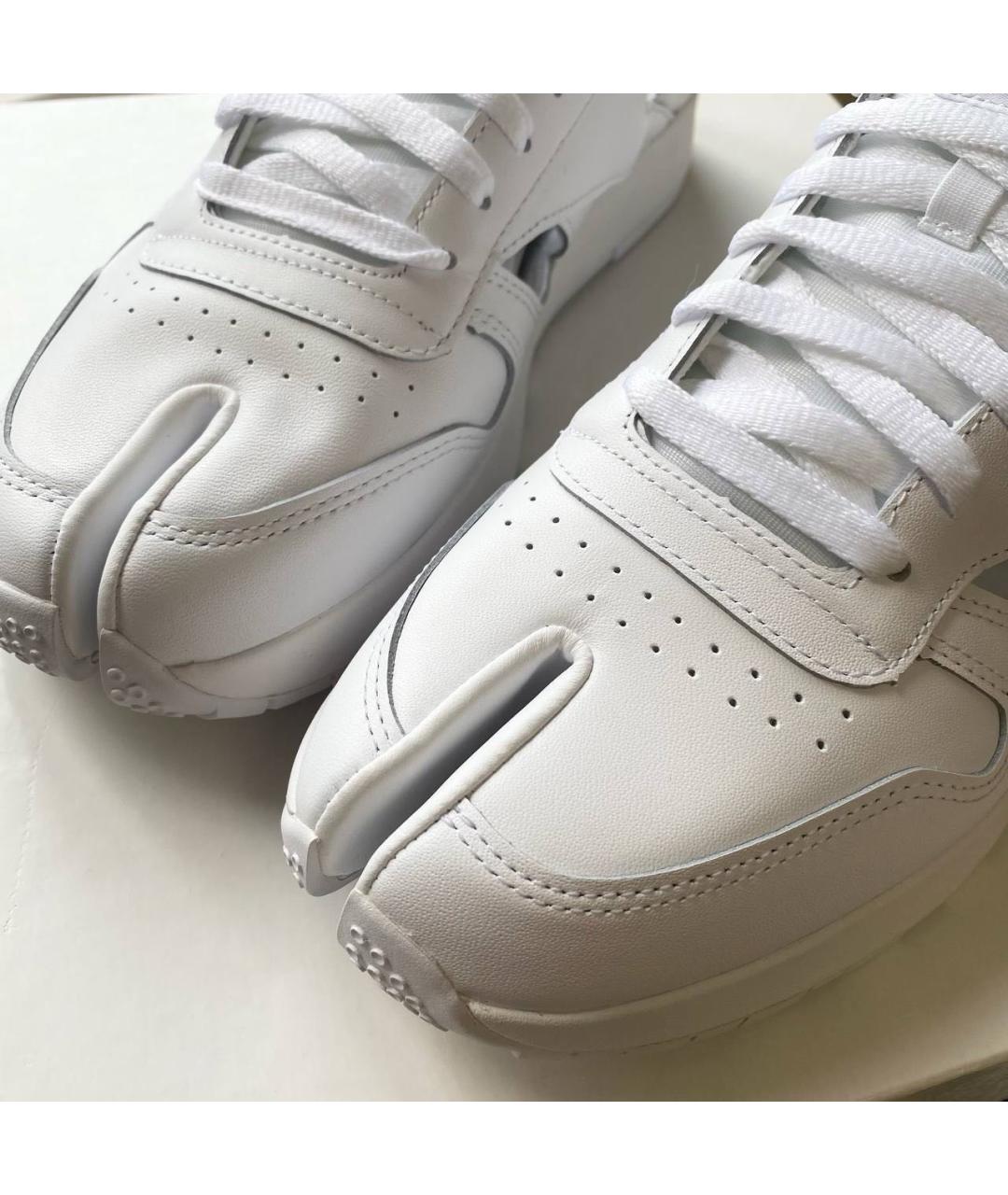 MAISON MARGIELA Белые кожаные кроссовки, фото 4