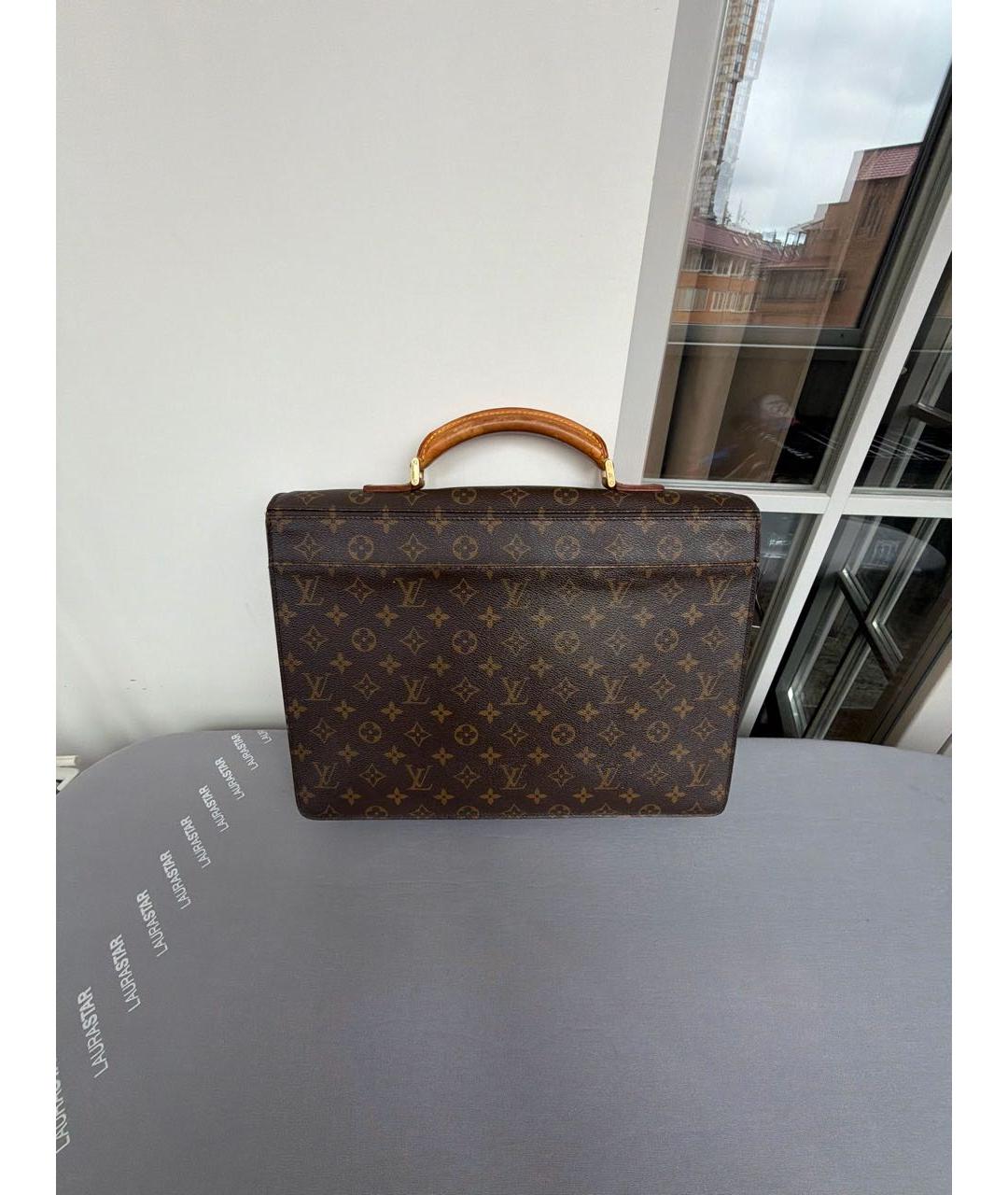 LOUIS VUITTON Коричневая сумка с короткими ручками, фото 3