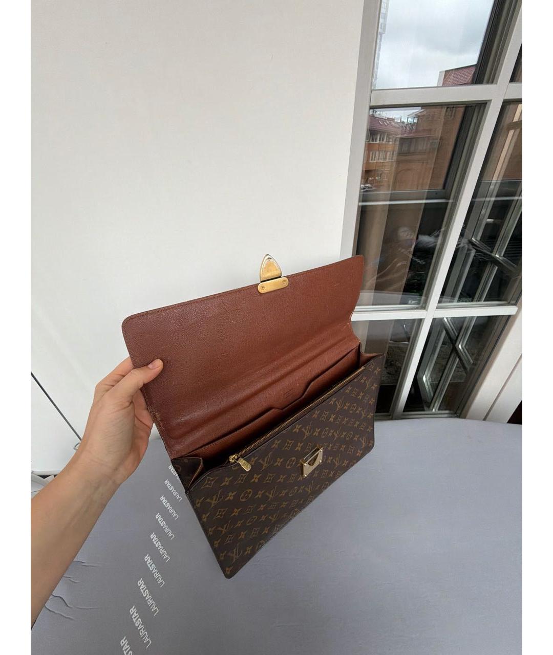 LOUIS VUITTON Коричневая сумка с короткими ручками, фото 4