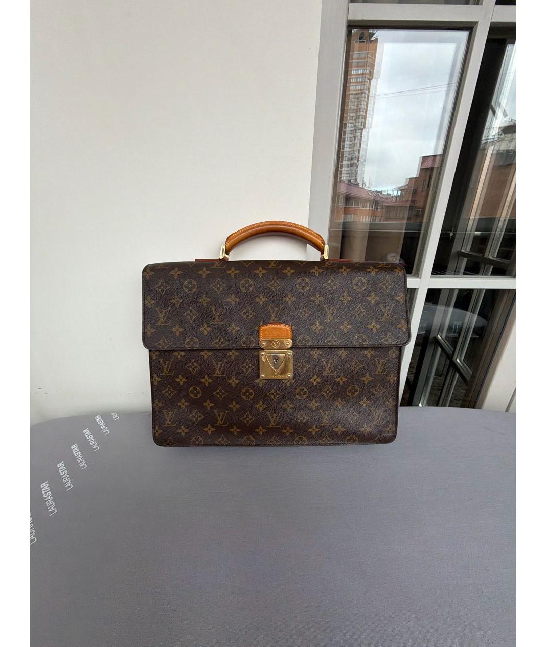 LOUIS VUITTON Коричневая сумка с короткими ручками, фото 5