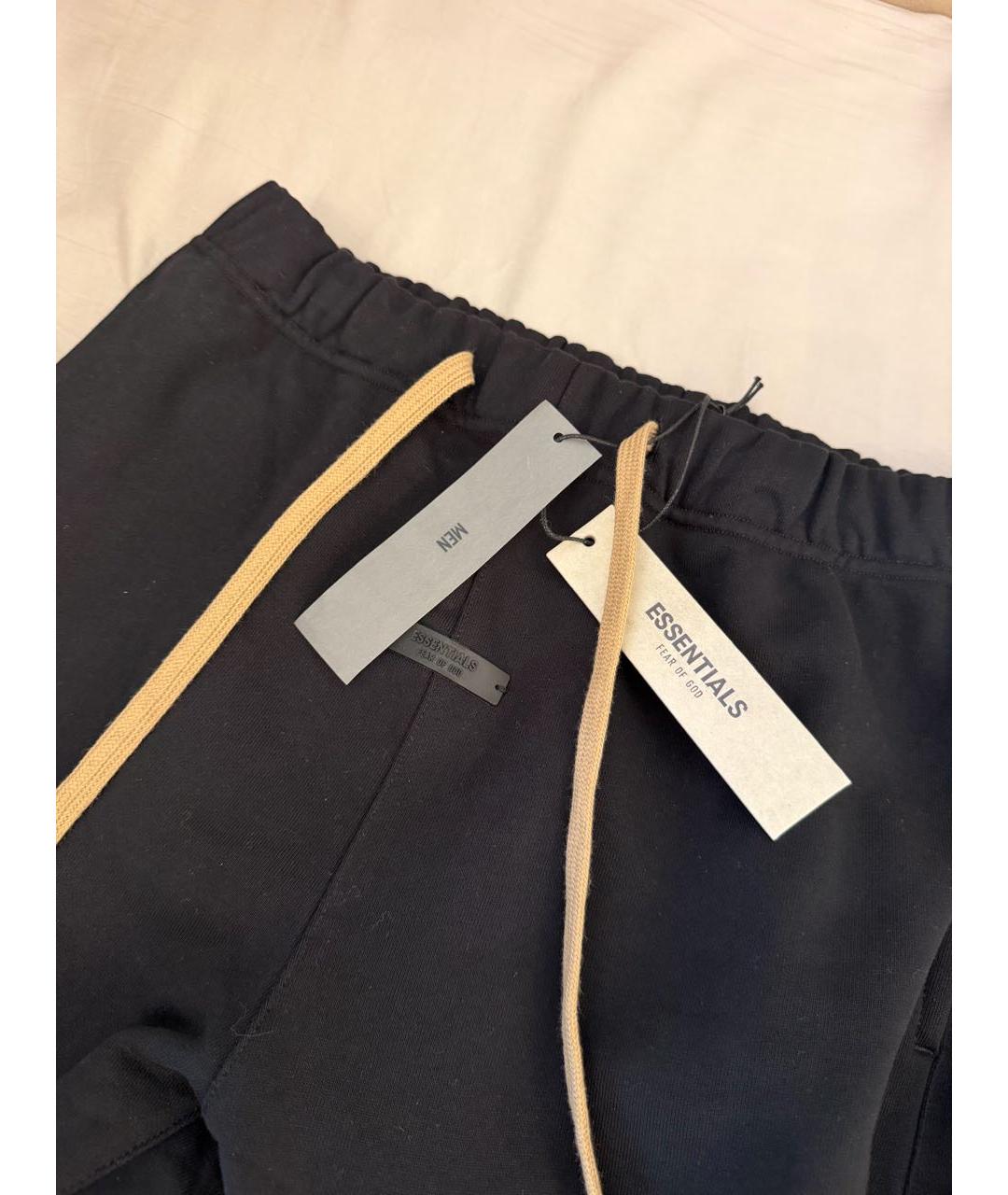 FEAR OF GOD ESSENTIALS Черные хлопковые повседневные брюки, фото 4