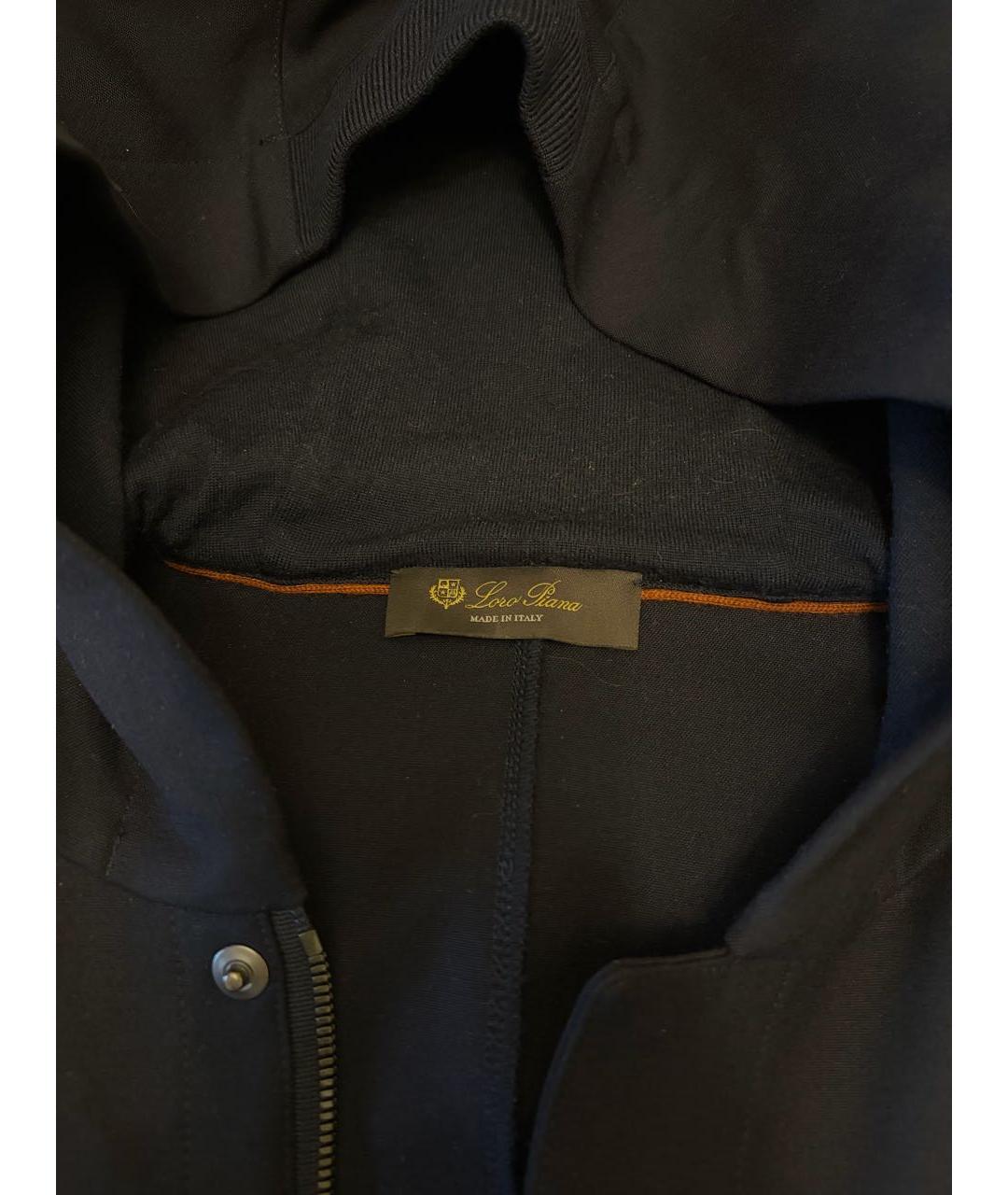 LORO PIANA Темно-синяя шерстяная куртка, фото 4
