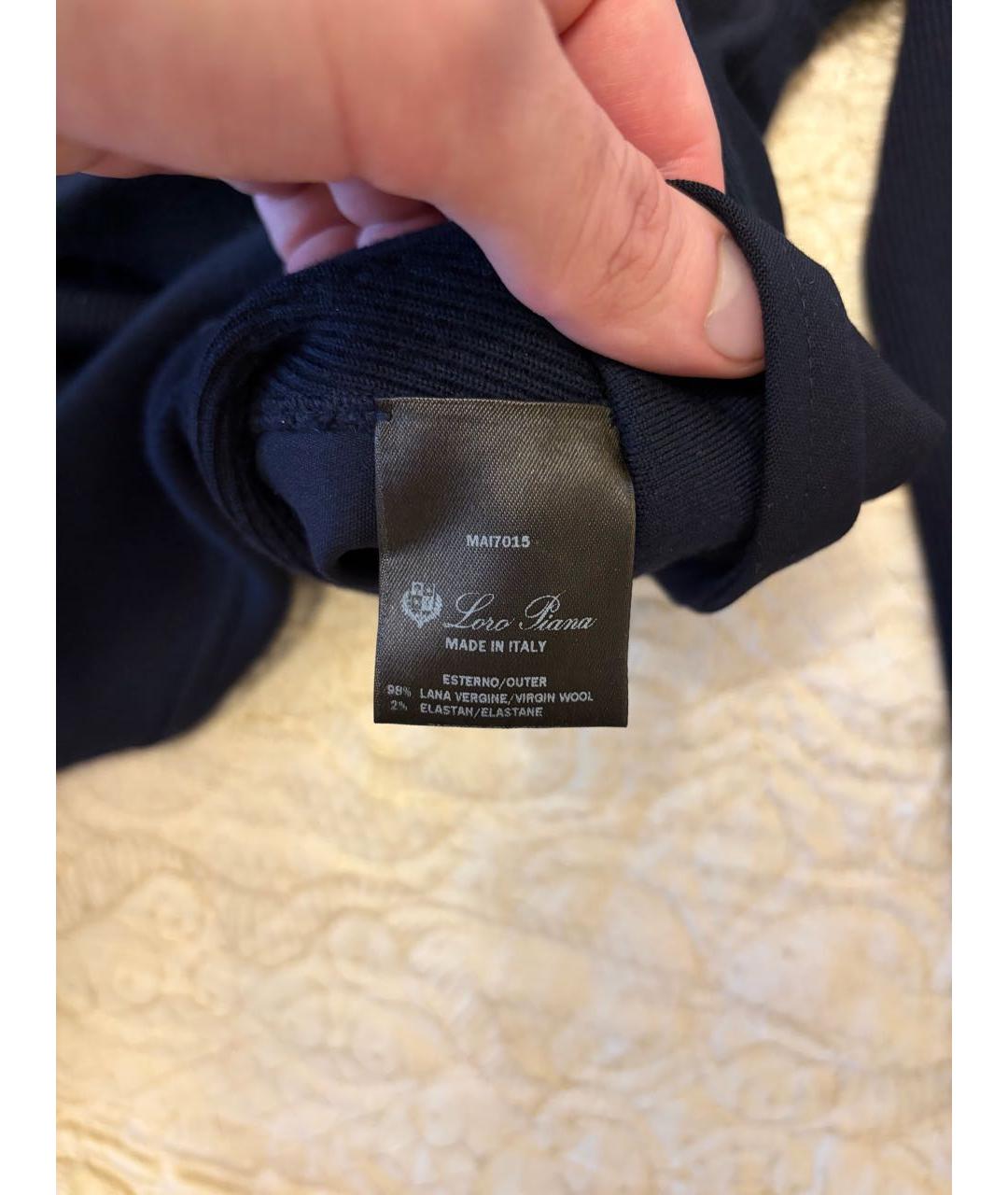 LORO PIANA Темно-синяя шерстяная куртка, фото 3