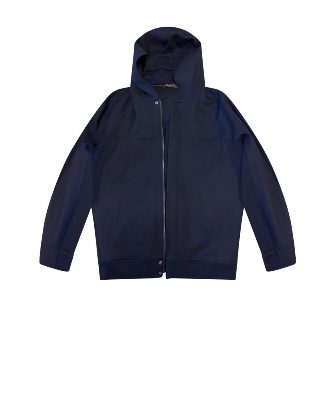 LORO PIANA Темно-синяя шерстяная куртка, фото 1