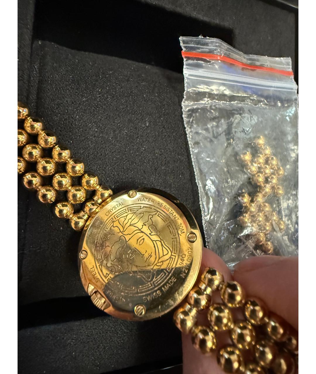 VERSACE Золотые часы, фото 2