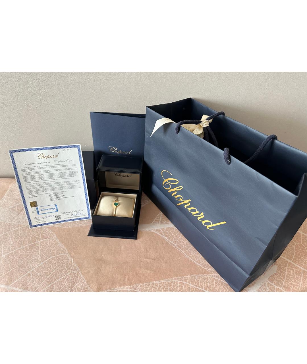 CHOPARD Зеленый браслет из желтого золота, фото 2