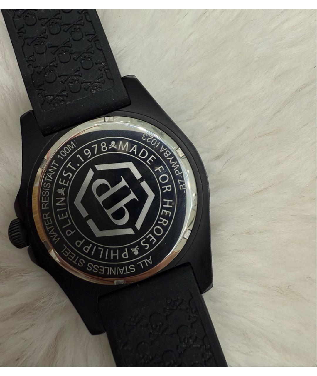 PHILIPP PLEIN Черные стальные часы, фото 2