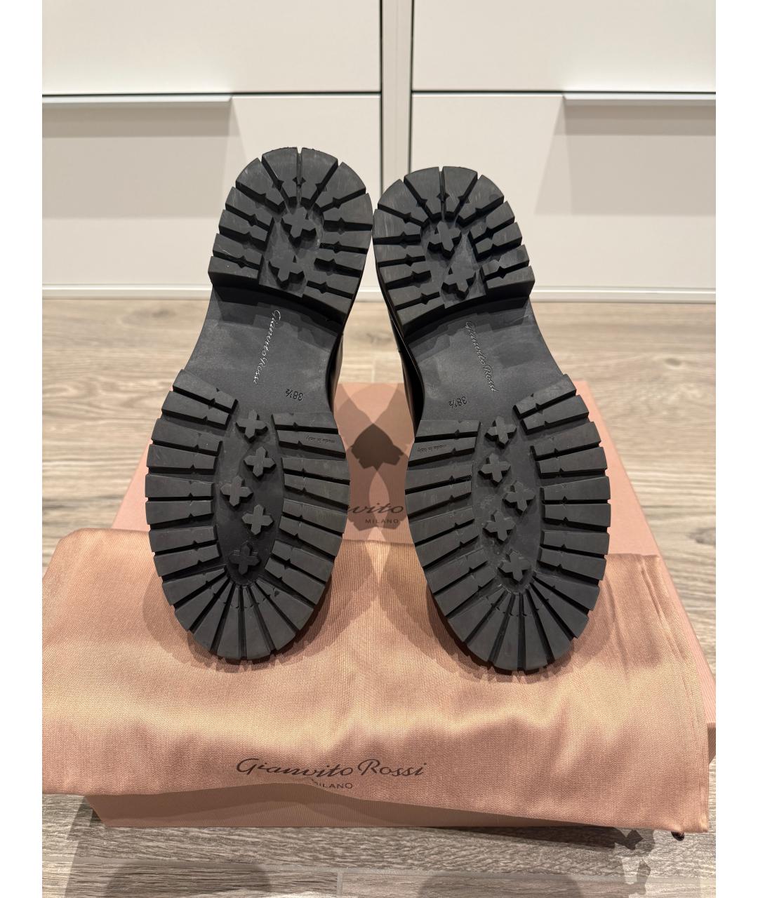 GIANVITO ROSSI Черные кожаные ботинки, фото 6