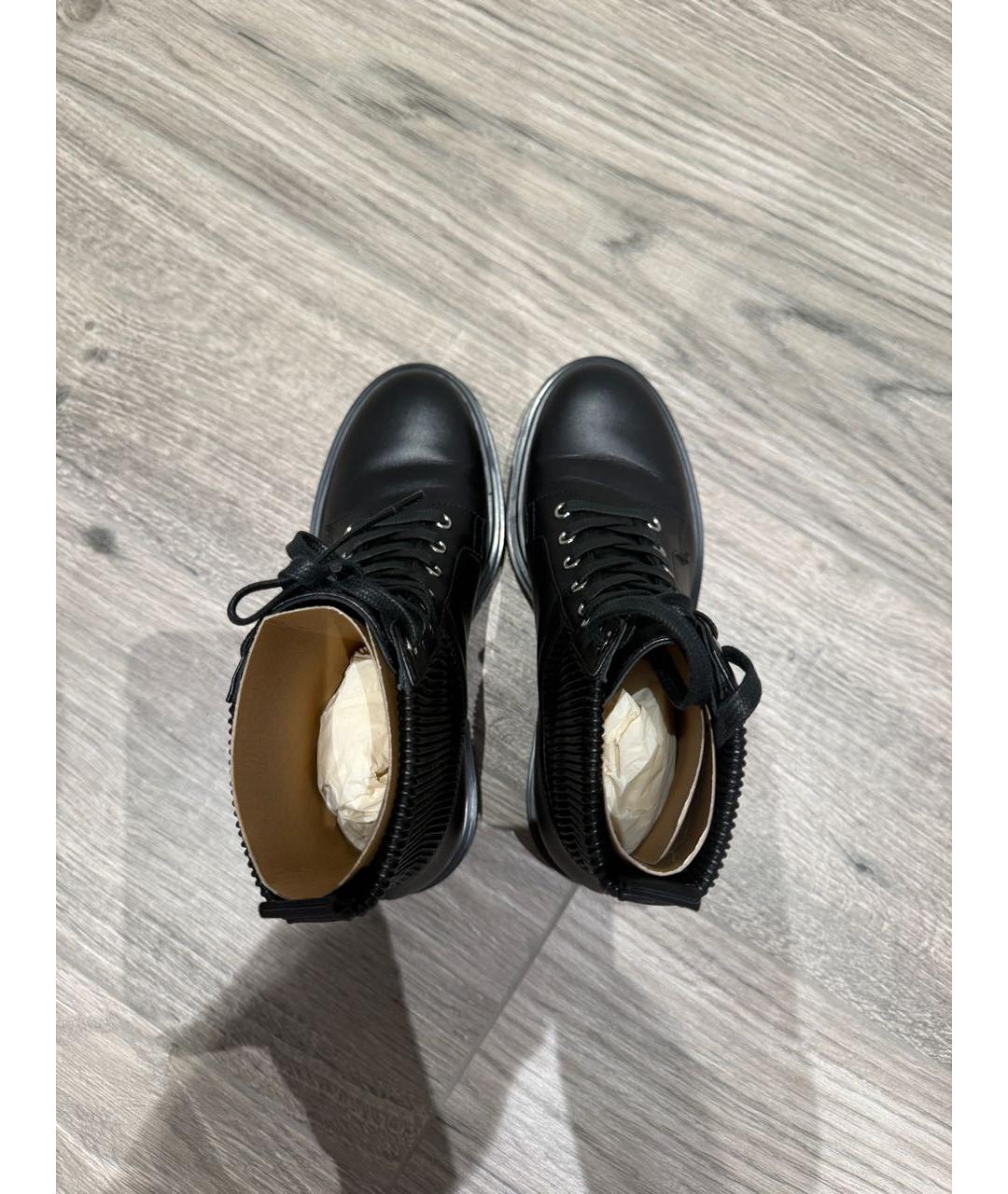 GIANVITO ROSSI Черные кожаные ботинки, фото 4