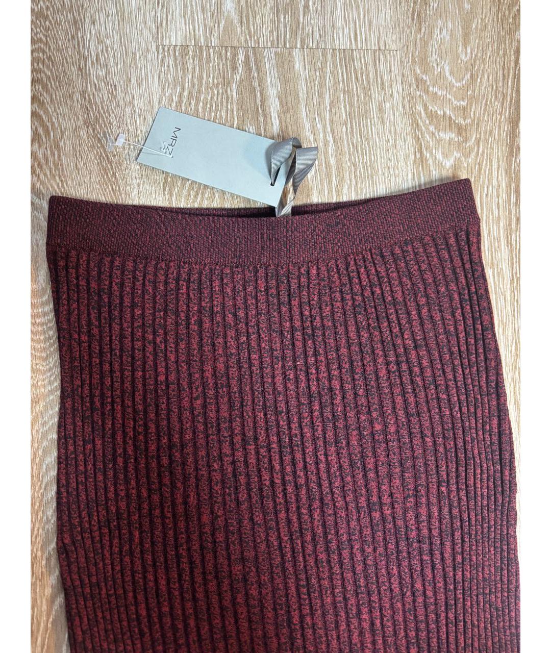 MRZ Бордовая шерстяная юбка миди, фото 5