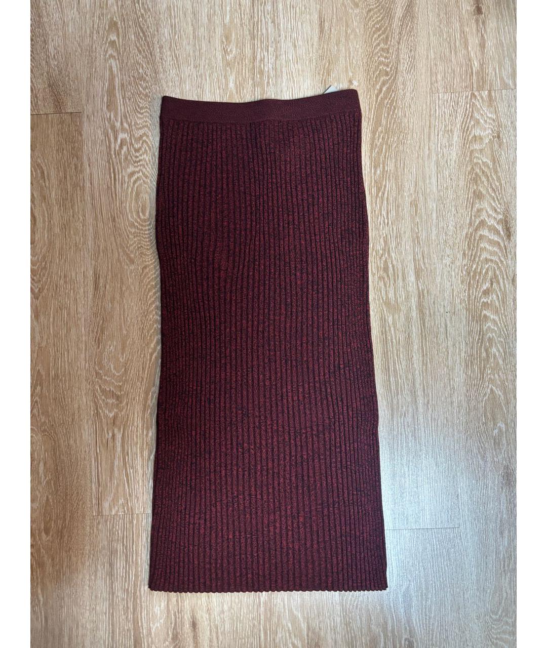 MRZ Бордовая шерстяная юбка миди, фото 2