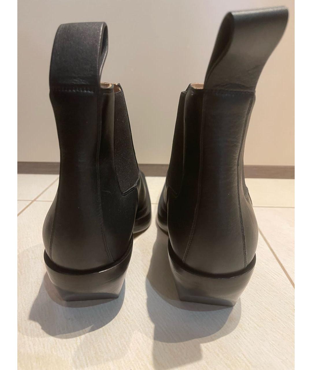 BOTTEGA VENETA Черные кожаные полусапоги, фото 4