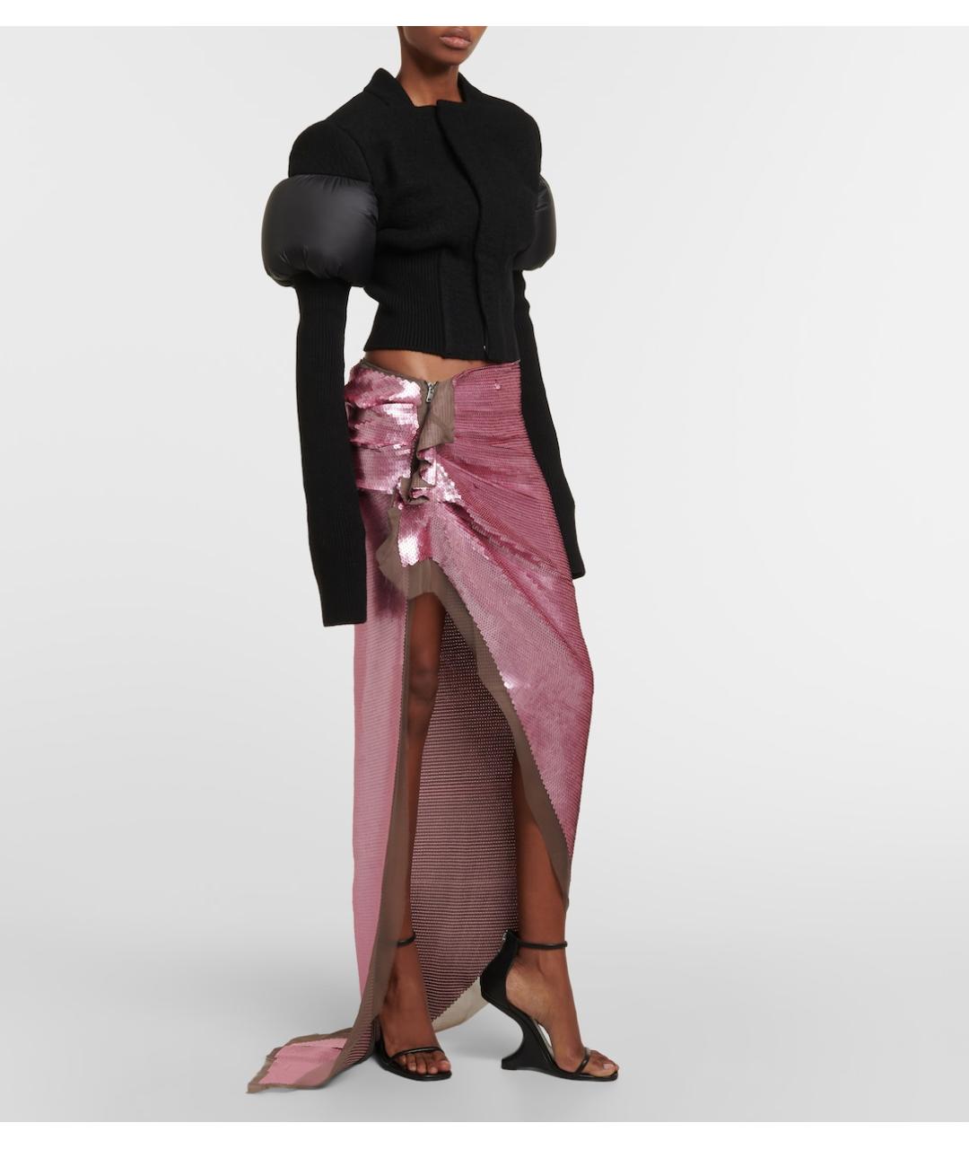 RICK OWENS Розовая юбка макси, фото 2