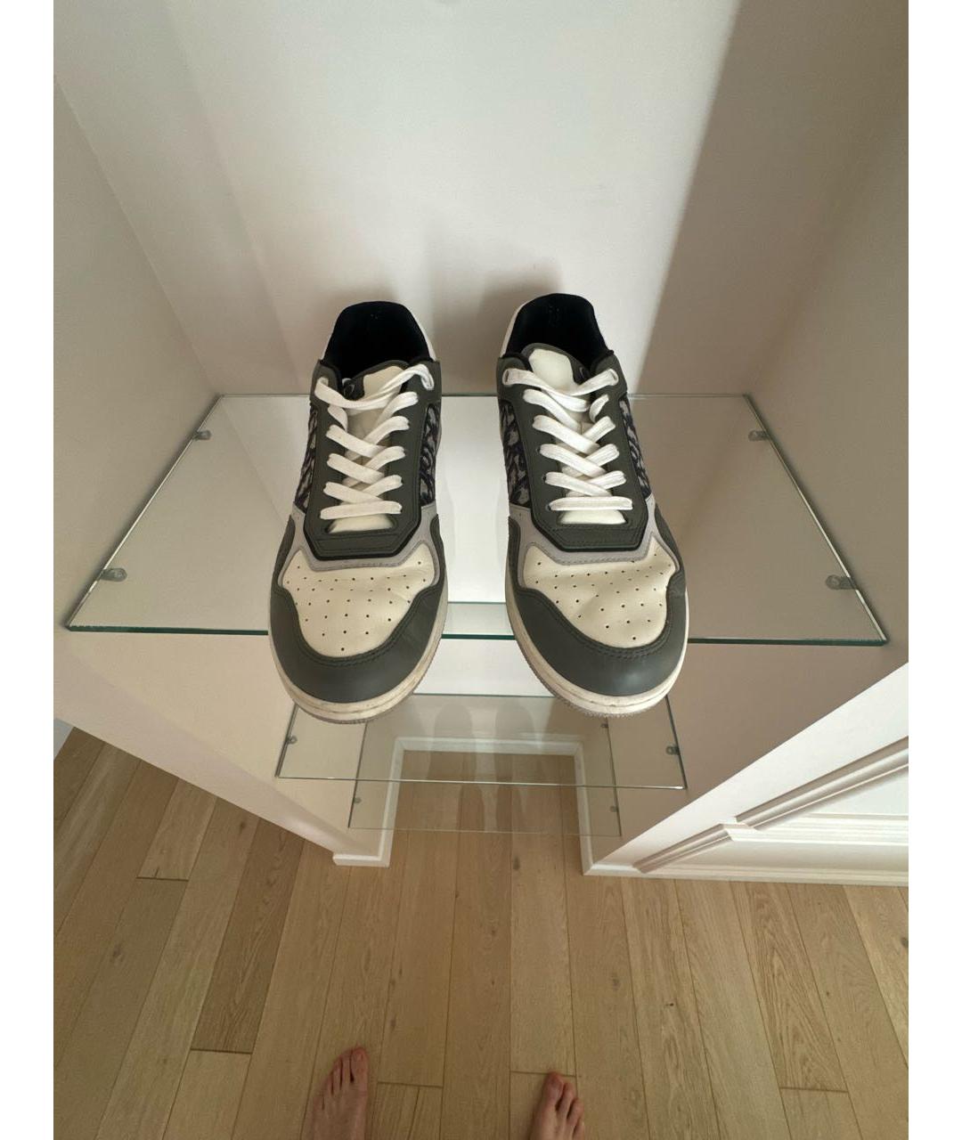 CHRISTIAN DIOR Зеленые кожаные низкие кроссовки / кеды, фото 2