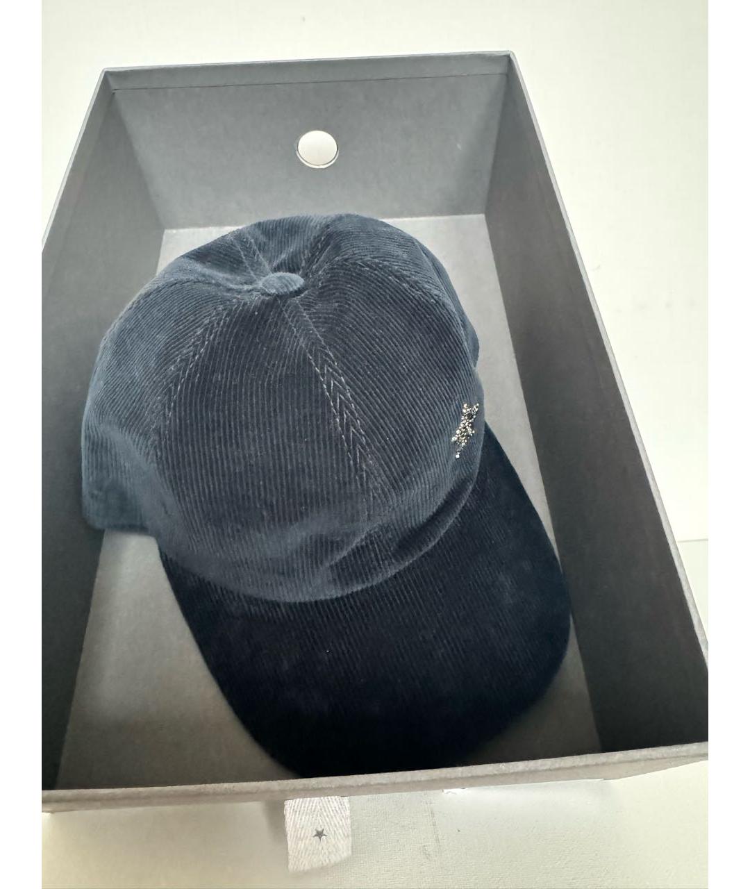LORENA ANTONIAZZI Темно-синяя бархатная кепка, фото 4