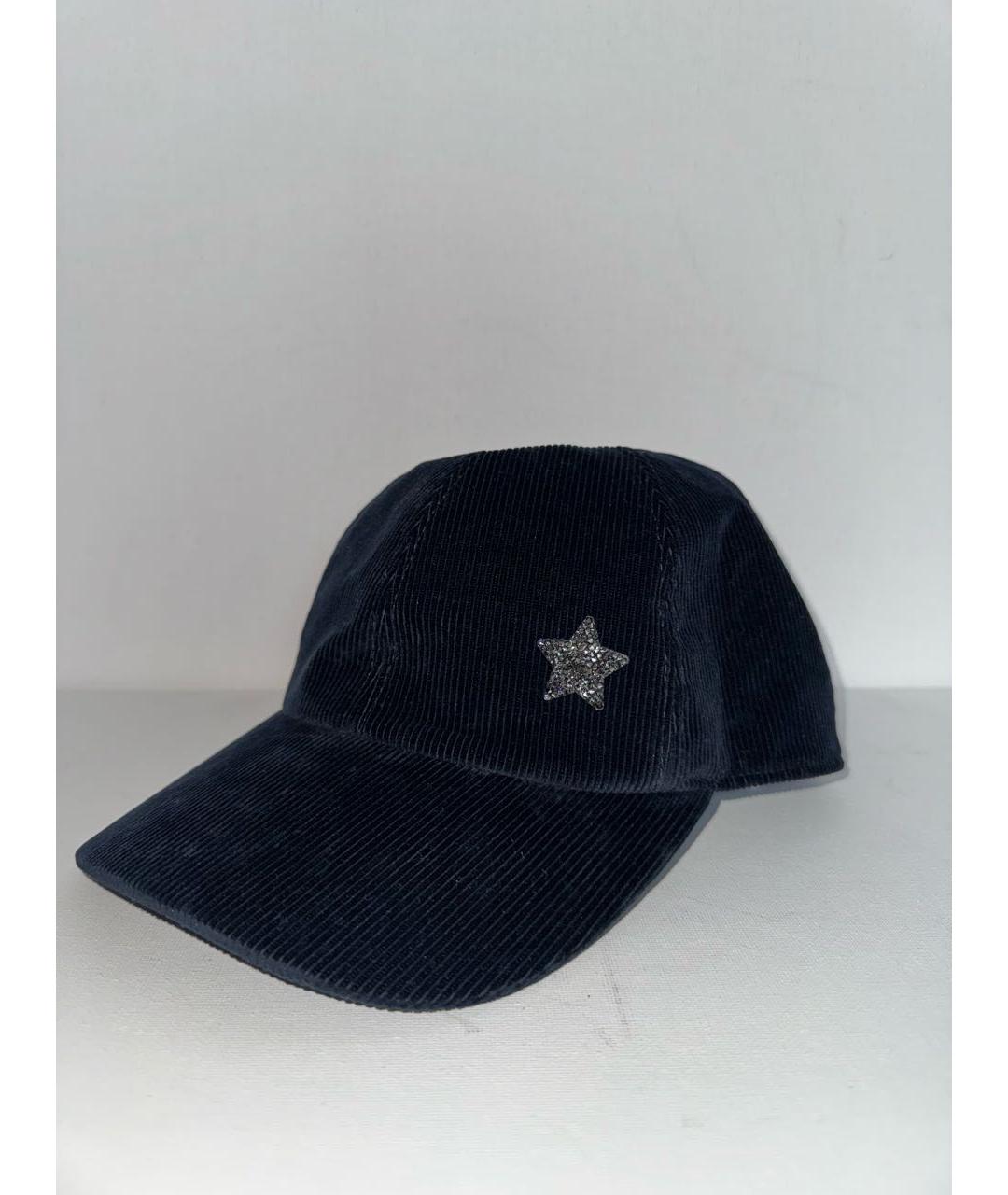 LORENA ANTONIAZZI Темно-синяя бархатная кепка, фото 9