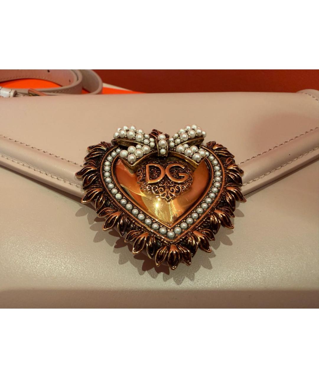 DOLCE&GABBANA Бежевая кожаная поясная сумка, фото 3