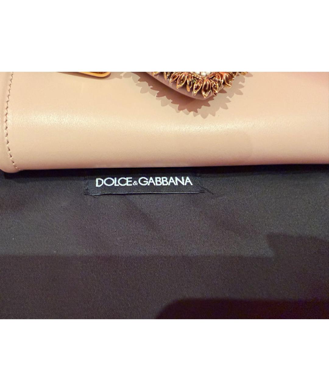 DOLCE&GABBANA Бежевая кожаная поясная сумка, фото 5