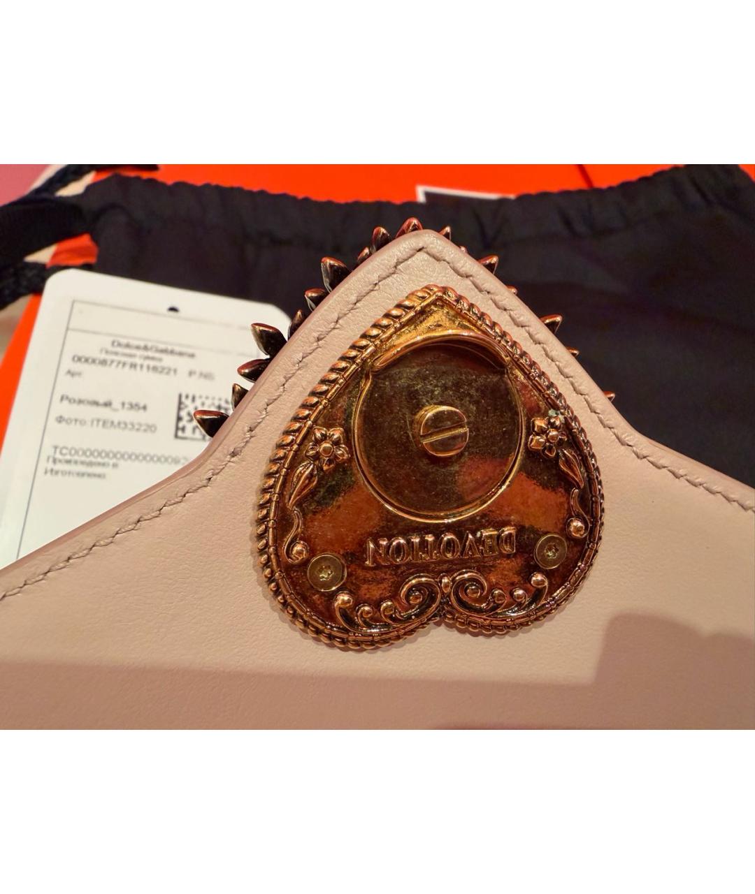 DOLCE&GABBANA Бежевая кожаная поясная сумка, фото 6