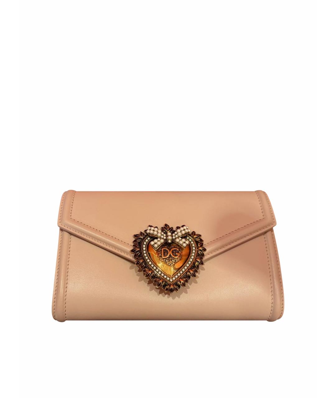 DOLCE&GABBANA Бежевая кожаная поясная сумка, фото 1