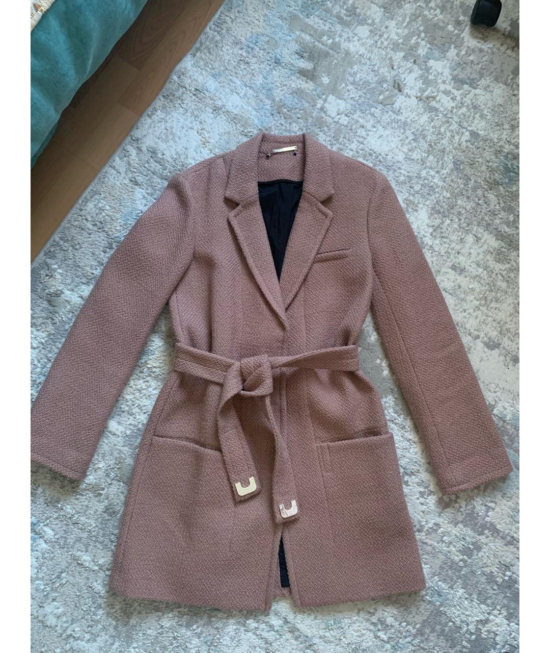 DIANE VON FURSTENBERG Розовое шерстяное пальто, фото 9