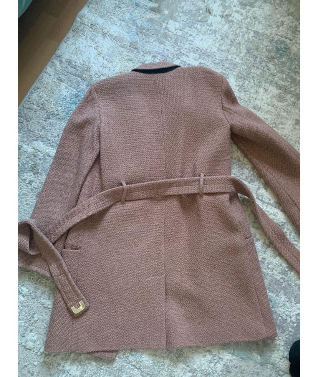 DIANE VON FURSTENBERG Розовое шерстяное пальто, фото 8