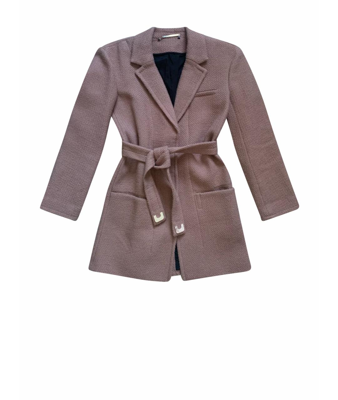 DIANE VON FURSTENBERG Розовое шерстяное пальто, фото 1