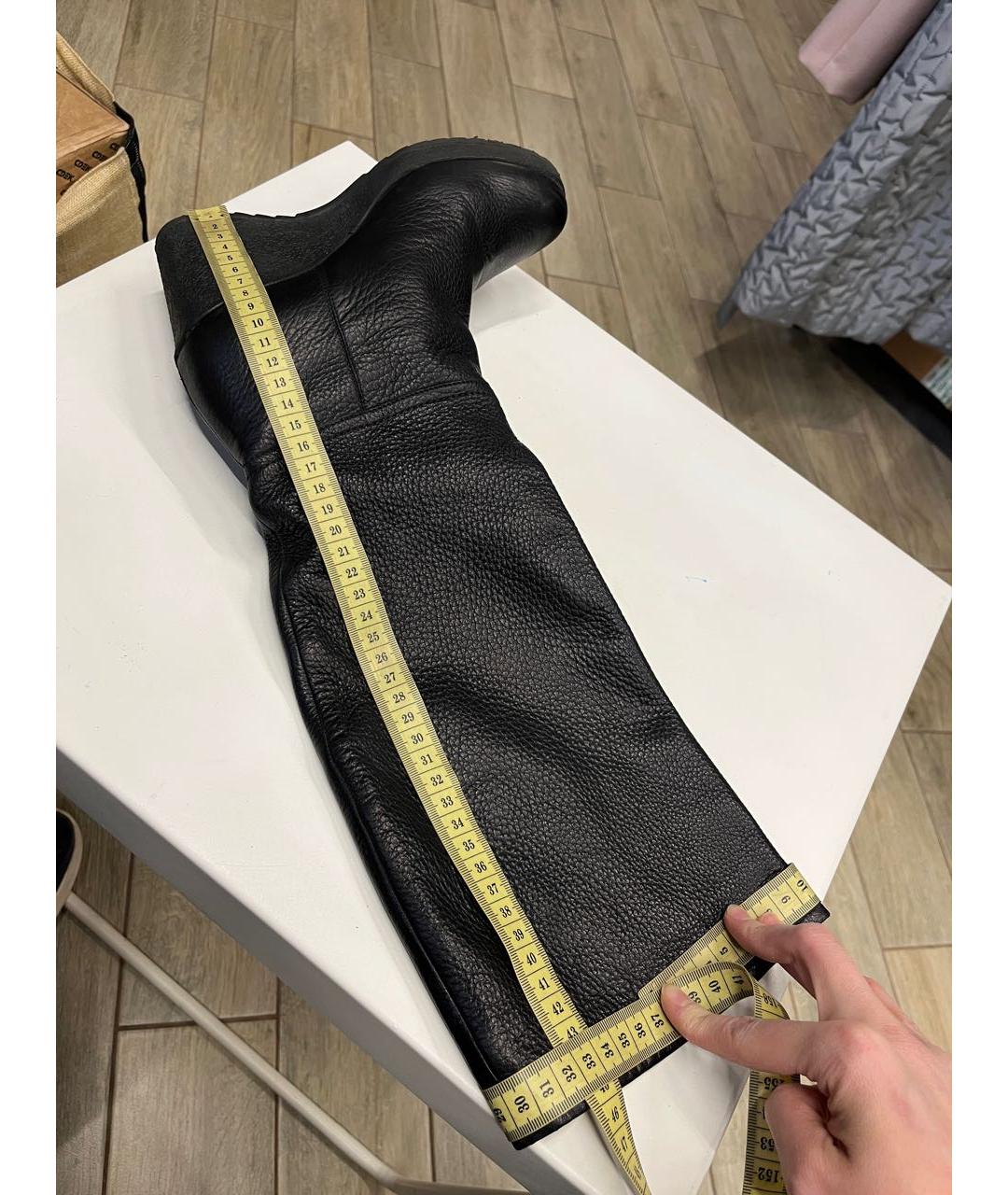 TESTONI Черные кожаные сапоги, фото 7