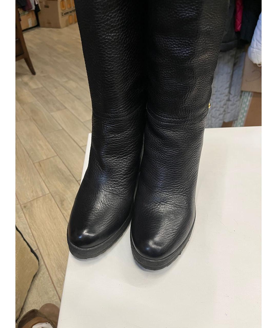 TESTONI Черные кожаные сапоги, фото 5