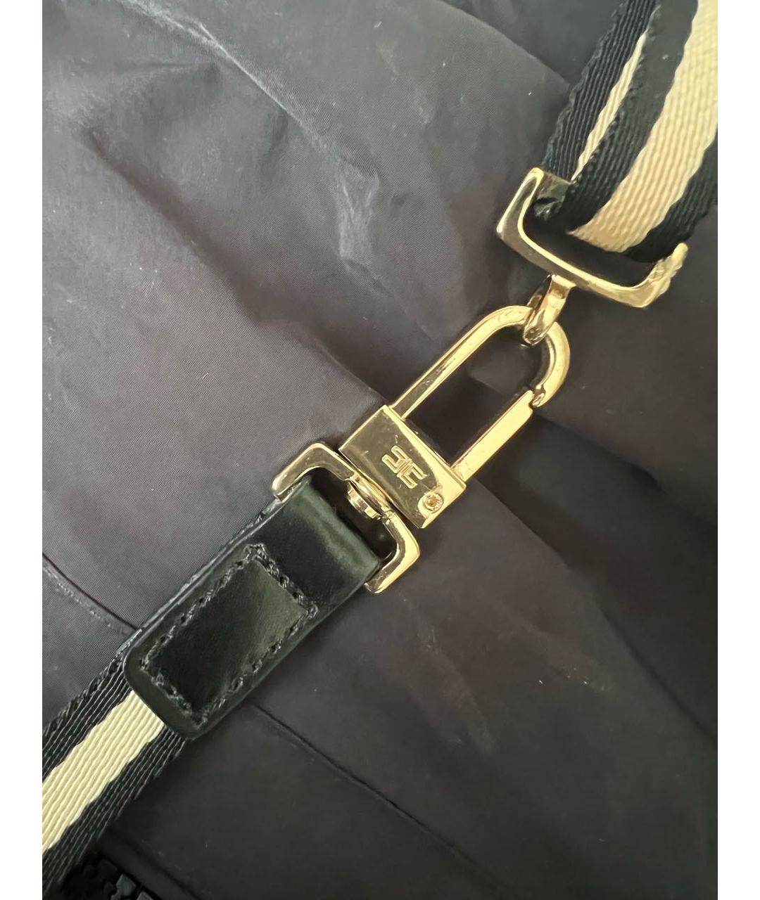 ELISABETTA FRANCHI Черный полиэстеровый тренч/плащ, фото 5