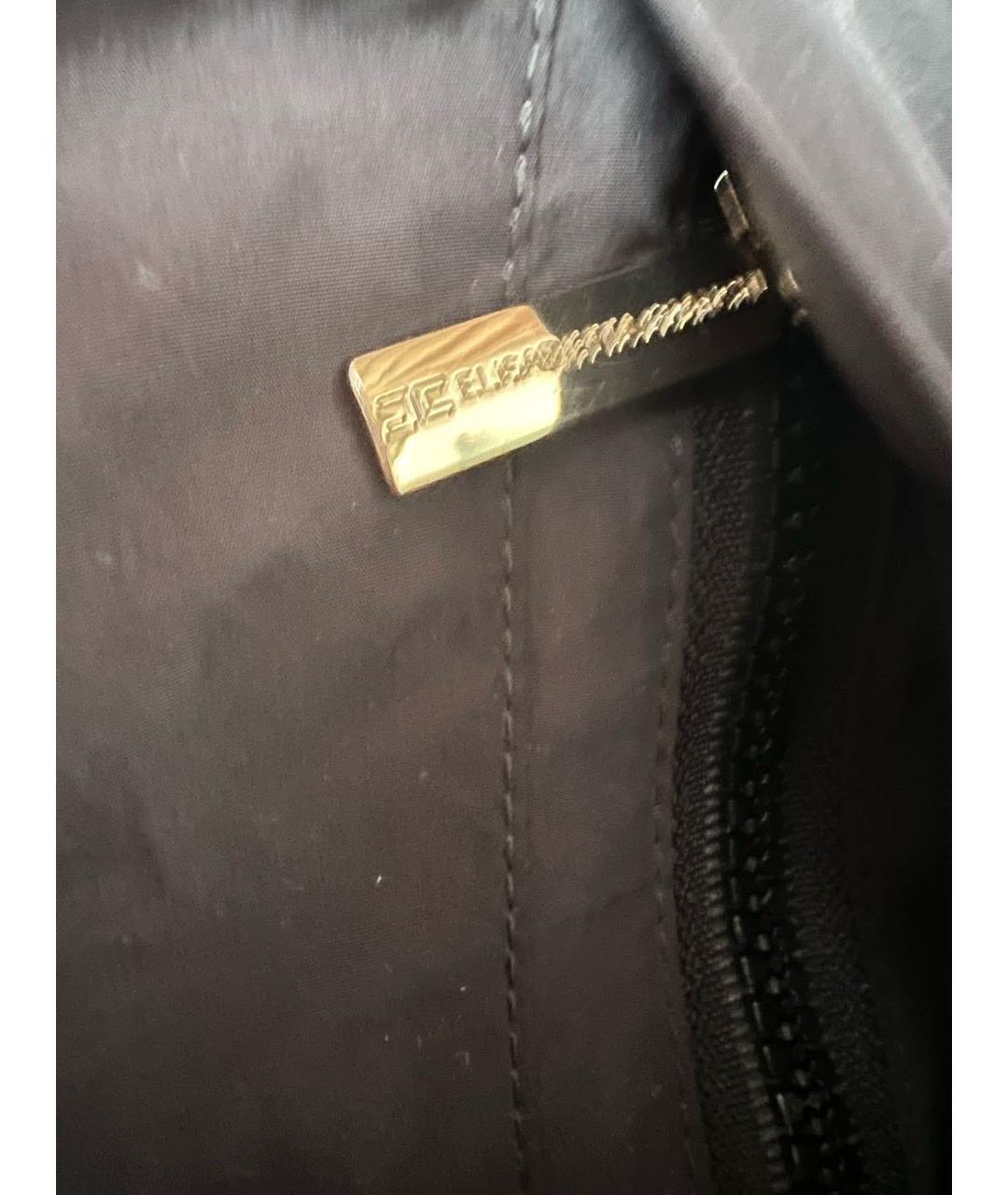 ELISABETTA FRANCHI Черный полиэстеровый тренч/плащ, фото 8